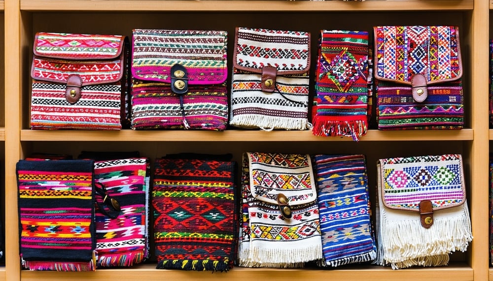 Handgefertigte Taschen aus traditionellen Textilien Handgefertigte Taschen aus traditionellen Textilien